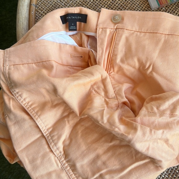 Ann Taylor wide leg peach linen pant - Picture 5 of 6